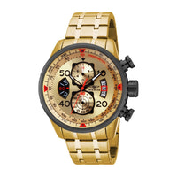 Invicta reloj japonés de cuarzo para hombre, diseño aviador, pantalla analógica, correas de acero inoxidable