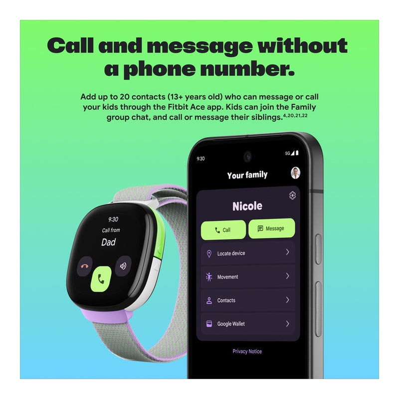 Fitbit Google Ace LTE - Kids Smartwatch with Call