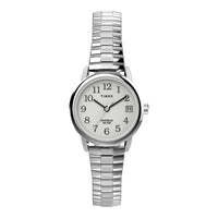 Timex Reloj Easy Reader para mujer con estilo clásico y banda de acero inoxidable resistente al agua