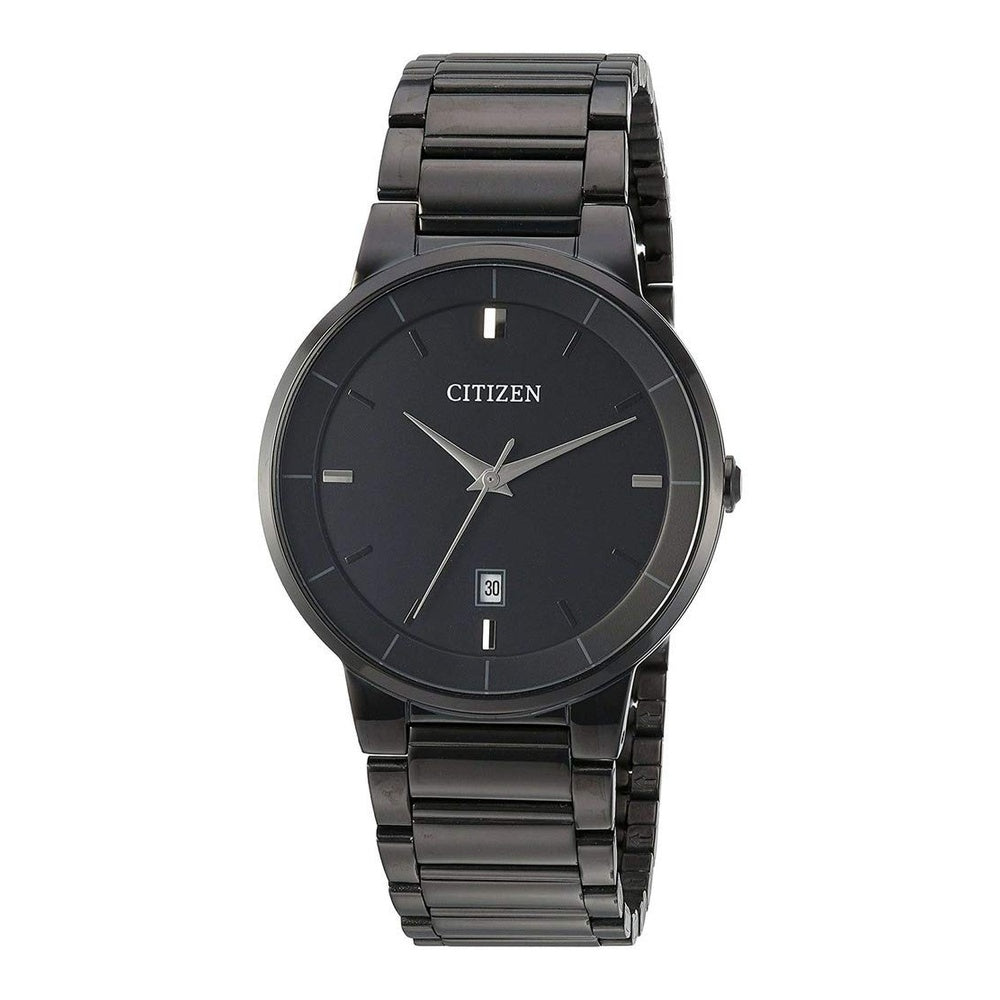 Citizen reloj de pulsera analógico para hombre con esfera negra y resistencia al agua, modelo BI5017-50E
