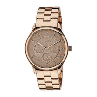 Reloj multifunción de acero inoxidable color oro rosa de Fossil