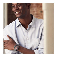 Reloj cronógrafo para hombre Bulova Marine Star, diseño elegante con 6 manecillas y acero inoxidable gris