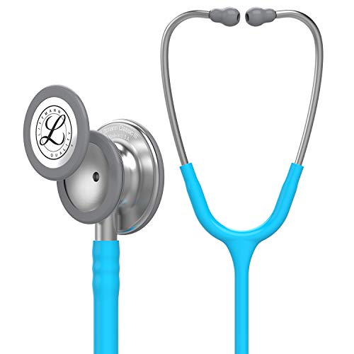 3M Littmann Classic III Monitoring Stethoscope, 5633, More Than 2X as Loud, Weighs Less, Stainless Steel Chestpiece, 27" Pearl Pink Tube