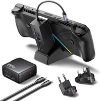 JSAUX Docking Station for ROG Xbox Ally X (2025)/ROG Ally X/ROG Ally/Steam Deck/Legion Go/Legion Go S, 6-in-1 Dock with HDMI 4K@120Hz, Gigabit Ethernet, USB A & USB C 3.2 Gen 1, 100W Charging - HB0609