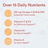 SmartyPants Kids Multivitamin Gummies: Omega 3 Fish Oil (EPA/DHA), Vitamin D3, C, Vitamin B12, B6, A, K & Zinc for Immune Support, Biotin, Gluten Free, Three Fruit Flavors, 120 Count (30 Day Supply)