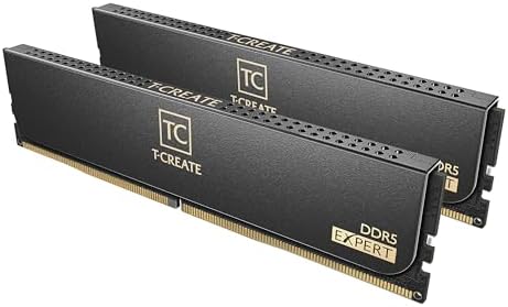 TEAMGROUP T-Create Expert Overclocking 10L DDR5 32GB Kit (2 x 16GB) 6000MHz (PC5-48000) CL38 Intel XMP 3.0 & AMD EXPO Compatible Desktop Memory Module Ram - CTCED532G6000HC38ADC01