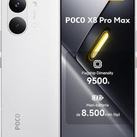 XIAOMI Poco X8 PRO MAX 5G Ai (Compatible with Tmobile Mint Tello & Global) (256GB + 12GB) 6.83" 50MP Gamers Phone NFC Dual sim Unlocked Model 2602BPC18G Liberado (White) | 50MP Cam, 2602BPC18G