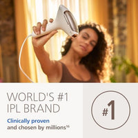 Philips Lumea 7000 Series Dispositivo de depilación IPL - Reducción láser permanente del vello para mujeres y hombres, fácil y cómodo de usar en casa, SenseIQ, accesorio único curvado para el cuerpo, BRI931/03