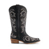 DREAM PAIRS Women's Cowboy Boots Mid Calf Cowgirl Boots Square Toe Chunky Heel Embroidery Stitched Western Boots