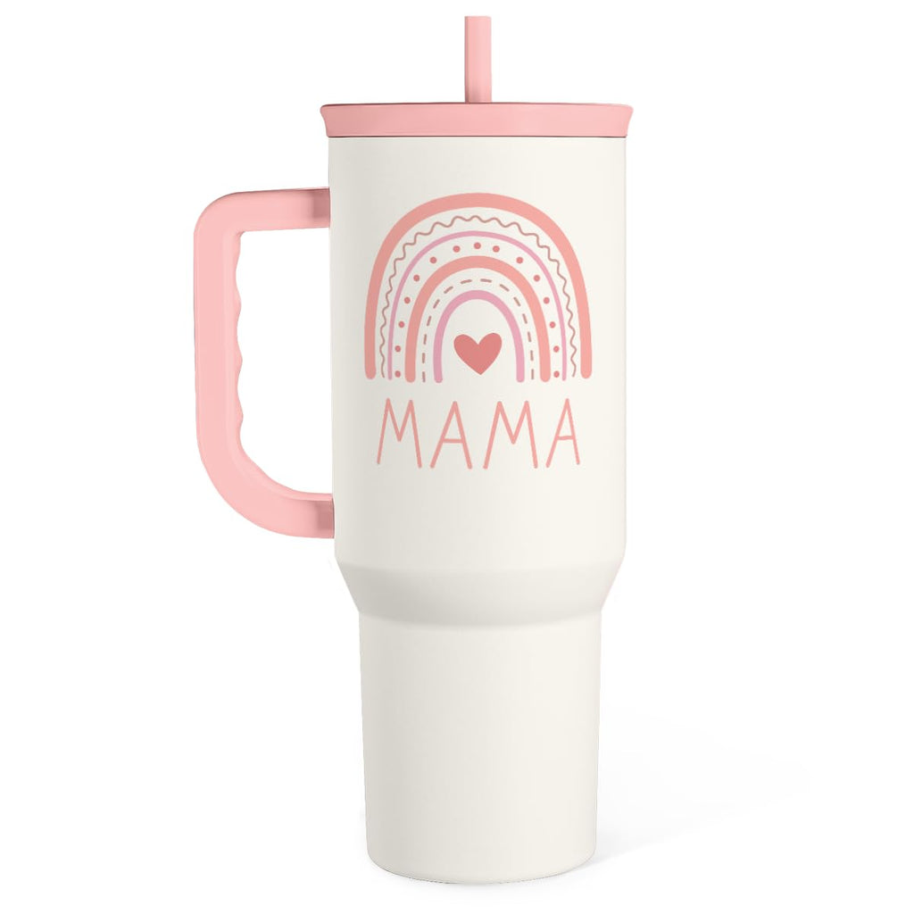 SANDJEST Gift for Mom from Daughter Son - Mama Insulated Stainless Steel Tumbler 40oz with Handle and Straw, Travel Coffee Mug for Mommy Moms - Gifts Idea for Birthday Christmas Mothers Day