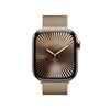 Apple Watch Series 10 [GPS + Cellular 42mm case] Smartwatch with Gold Titanium Case with Gold Milanese Loop. Fitness Tracker, ECG App, Always-On Retina Display, Carbon Neutral