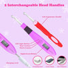 17 Sizes Digital Crochet Hooks with Counter 2.50~14.0mm, Lighted Crochet Hooks for Stitch & Row Counting