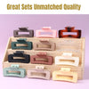 12 Pcs Large Square Hair Claw Clips for Women, 4.3-Inch Matte Rectangle Claw, Strong Hold Non-slip Hair Clips for Thick & Thin Hair