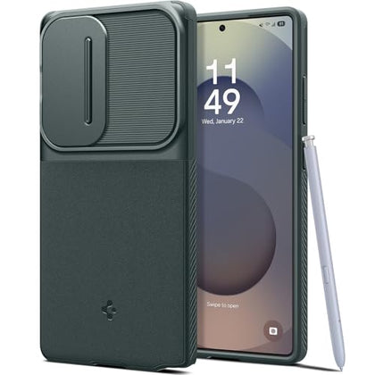 Spigen Optik Armor Designed for Galaxy S25 Ultra Case (2025) [No Magnet Ring], [Military-Grade Protection] - Abyss Green