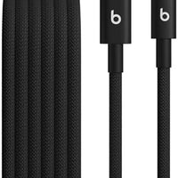 Beats USB-C to USB-C Woven Cable Fast Charging Durable/Tangle-Free Compatible Charger for Apple & Android Devices (1.5 m, 5 ft) - Bolt Black