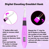 17 Sizes Digital Crochet Hooks with Counter 2.50~14.0mm, Lighted Crochet Hooks for Stitch & Row Counting