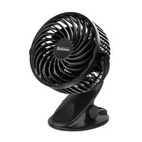 Holmes Ventilador Personal Portátil de 4" con Clip – 3 Velocidades, Rotación 360°, Batería Recargable, Carga USB-C, Diseño Compacto y Portátil, Negro – Ideal para Escritorios y Espacios Personales