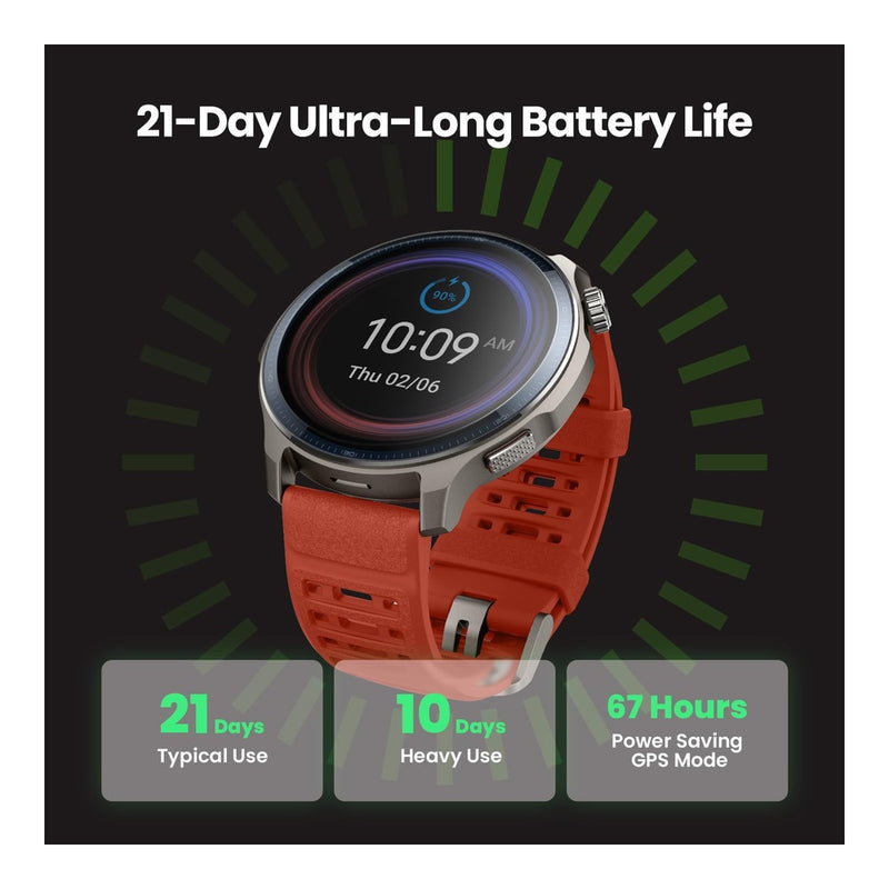 Amazfit Balance 2 - Reloj inteligente con cristal de zafiro, GPS de doble banda, batería de 21 días y múltiples modos deportivos