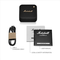 Marshall Willen II Portable Bluetooth Speaker - Rugged Waterproof/Dust-Proof Design | Loud Stereo Sound, Deep Bass | Compact and Wireless for Travel and Outdoors - Black and Brass