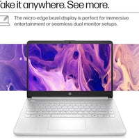 HP 14” Laptop Ultra-Portable Computer 2026 Student Business, MS Office, Copilot AI, Intel 4-Core CPU, 4GB RAM, 628GB Storage (128GB UFS+500GB Ext), Long Battery, MaxsolAccessory, Win 11 Pro, Lavender