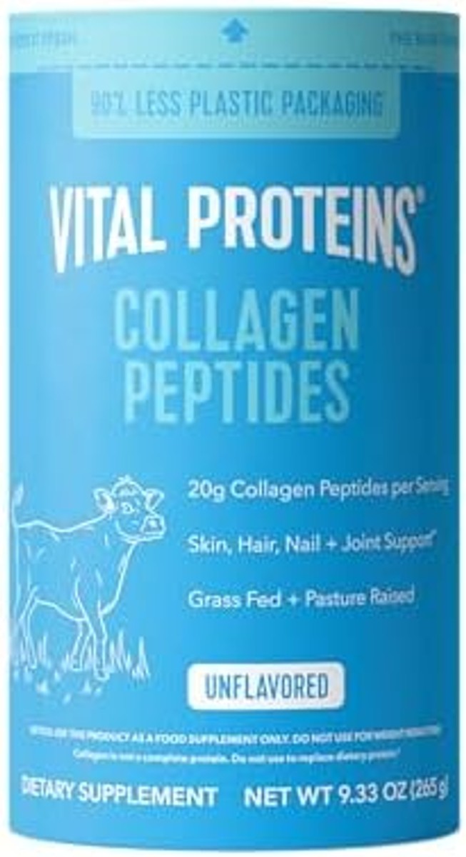 Vital Proteins Péptidos de colágeno en polvo, promueve la salud del cabello, las uñas, la piel, los huesos y las articulaciones, sin sabor 9.33 onzas