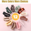 12 Pcs Large Square Hair Claw Clips for Women, 4.3-Inch Matte Rectangle Claw, Strong Hold Non-slip Hair Clips for Thick & Thin Hair