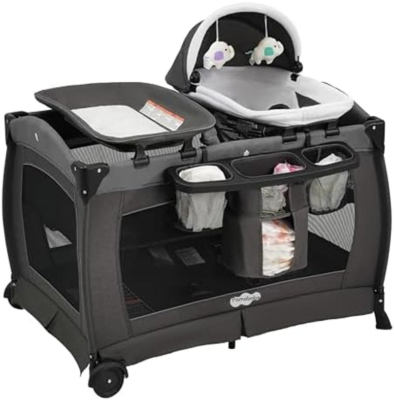 Ofertaza, Pamo babe Pack and Play with Bassinet Baby Playpen Foldable 4 in 1