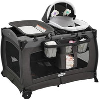 Ofertaza, Pamo babe Pack and Play with Bassinet Baby Playpen Foldable 4 in 1