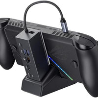 JSAUX Docking Station for ROG Xbox Ally X (2025)/ROG Ally X/ROG Ally/Steam Deck/Legion Go/Legion Go S, 6-in-1 Dock with HDMI 4K@120Hz, Gigabit Ethernet, USB A & USB C 3.2 Gen 1, 100W Charging - HB0609