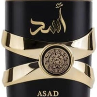 Lattafa Perfumes Asad para Unisex Eau de Parfum en spray, 3.4 onzas✅ Lattafa Asad es una fragancia de vainilla. ✅ Notas superiores: Pimienta negra, Piña, Tabaco