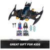 DC Comics, Metal Force Transforming Batwing, 2-in-1 Playset, Includes Batman and Superman Figures, with Projectiles and Character Cards, Kids Toy for Boys Ages 4 and Up