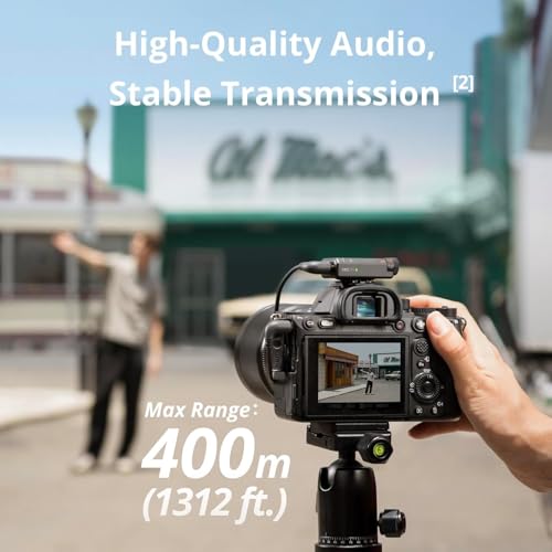 DJI Mic Mini (2 TX + 1 RX + Estuche de Carga), Micrófono Lavalier Inalámbrico para iPhone/Cámara/Android, Ultraligero, Audio Rico en Detalles, 48h de Uso, Cancelación de Ruido, Limitador Automático, Vlog, Streaming