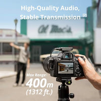 DJI Mic Mini (2 TX + 1 RX + Estuche de Carga), Micrófono Lavalier Inalámbrico para iPhone/Cámara/Android, Ultraligero, Audio Rico en Detalles, 48h de Uso, Cancelación de Ruido, Limitador Automático, Vlog, Streaming