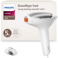 Philips Lumea 7000 Series Dispositivo de depilación IPL - Reducción láser permanente del vello para mujeres y hombres, fácil y cómodo de usar en casa, SenseIQ, accesorio único curvado para el cuerpo, BRI931/03