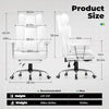 COMHOMA Big and Tall Office Chair, High Back Leather Gaming Chairs with Footrest, Executive Ergonomic Office Chair with Pocket Spring Lumbar Support and with Outward Fixed Soft Armrests