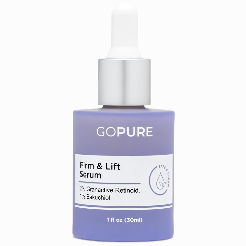 goPure Actives Firm & Lift Serum - Anti-Aging Serum with Retinol for more Smooth, Even-Texture and Glowing Skin, and Ant