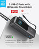 Anker Laptop Power Bank, 25,000mAh Portable Charger with Triple 100W USB-C Ports, Built-in Retractable Cables, Flight-Approved for Travel, iPhone 17/16 Series, MacBook, Samsung, and More