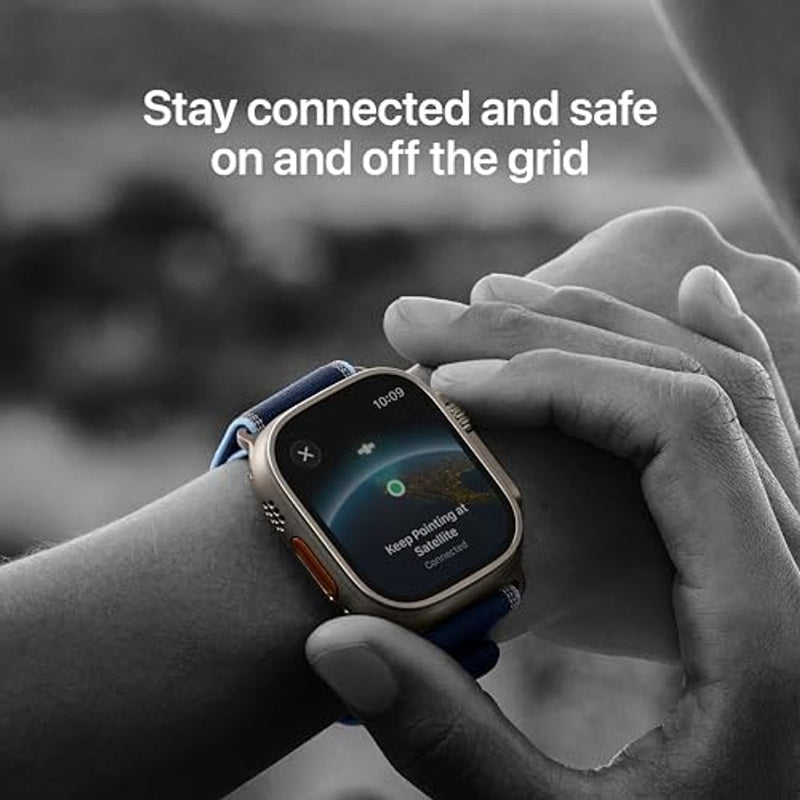 Apple Watch Ultra 3 [GPS + Cellular 49mm] Running & Multisport Smartwatch w/Rugged Titanium Case w/Natural Titanium Milanese Loop - L. Satellite Communications, Advanced Health & Fitness Tracking