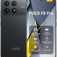 XIAOMI Poco F8 PRO 5G Ai (Compatible with Tmobile Mint Tello & Global) (256GB + 12GB) Ai 2K 6.59" Bose Sound 50MP Gamers Phone NFC Dual sim Unlocked Model 2510DPC44G Liberado (Black)