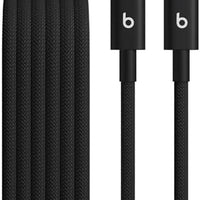 Beats USB-C to USB-C Woven Cable Fast Charging Durable/Tangle-Free Compatible Charger for Apple & Android Devices (1.5 m, 5 ft) - Bolt Black