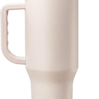 SANDJEST Brown 40oz Tumbler with Handle and Straw, Insulated Stainless Steel Travel Coffee Mug for Women Girls, Gift Idea for Birthday Christmas Mothers Day