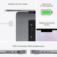 Apple 2021 MacBook Pro with Apple M1 Pro Chip (16-inch, 32GB RAM, 1TB SSD Storage) Space Gray (Renewed)