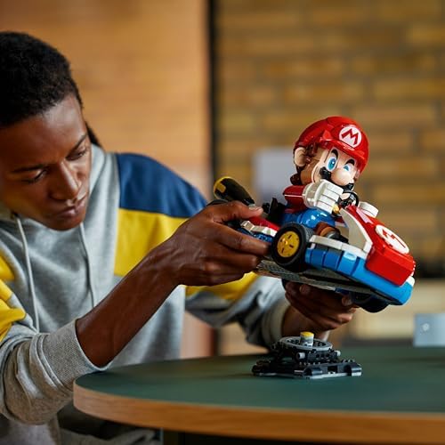 LEGO Super Mario: Mario Kart – Mario & Standard Kart Building Set for Adults - DIY Book Shelf & Room Decor for Men & Women, Ages 18+ - Birthday Gift Idea for Adult Gamers - 72037