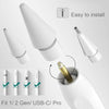 Upgraded Replacement Tips for Apple Pencil, Mix Metal Tips for Apple Pencil 2nd Generation/ 1st Gen/USB C/Pencil Pro Tips(4 Pack)