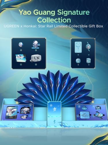 UGREEN x Honkai: Star Rail Collectible Gift Box - 65W USB-C Charger, 10000mAh Magnetic Power Bank, 3.3ft Retractable USB-C Cable, FineTrack Mini2 Tracker