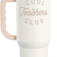 SANDJEST Teacher Appreciation Gift for Women – Stainless Steel Insulated Tumbler with Handle - Teachers Travel Coffee Mu
