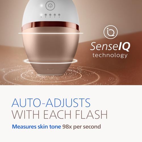 Philips Lumea 8000 Series IPL Hair Removal Device, Permanent Laser Hair Reduction for Women & Men, Easy and Comfortable Use at Home, SenseIQ, 3 Attachments for Body, Face, Intimate, BRI937/03
