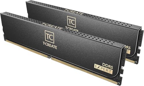 TEAMGROUP T-Create Expert Overclocking 10L DDR5 32GB Kit (2 x 16GB) 6000MHz (PC5-48000) CL38 Intel XMP 3.0 & AMD EXPO Compatible Desktop Memory Module Ram - CTCED532G6000HC38ADC01