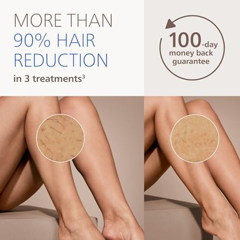 Philips Lumea 9000 Series Dispositivo de depilación IPL Reducción permanente de vello láser para mujeres y hombres, fácil y cómodo de usar en casa, SenseIQ, 4 accesorios para cuerpo, cara, bikini y axilas, BRI984/03