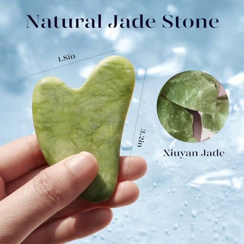 BAIMEI IcyMe - Rodillo de hielo para cara y juego de herramientas faciales Gua Sha, rodillo facial de hielo que reduce la hinchazón, alivia las migrañas, herramientas para el cuidado de la piel